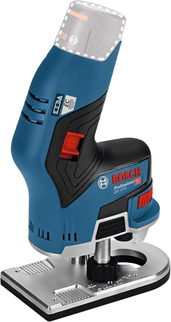 Bosch Professional 06016B0001 - Smerigliatrice angolare GKF 12V-8 (senza batteria, 12 V, pinze di serraggio Ø: 6 mm/8 mm, in L-BOXX)