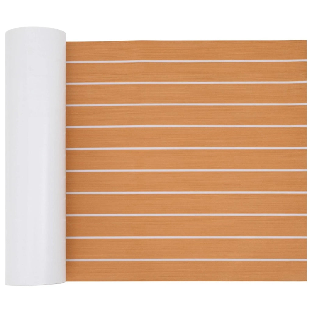 Tappetino per Barche Rigato Marrone e bianco 240 x 60 cm EVA CFW7442197
