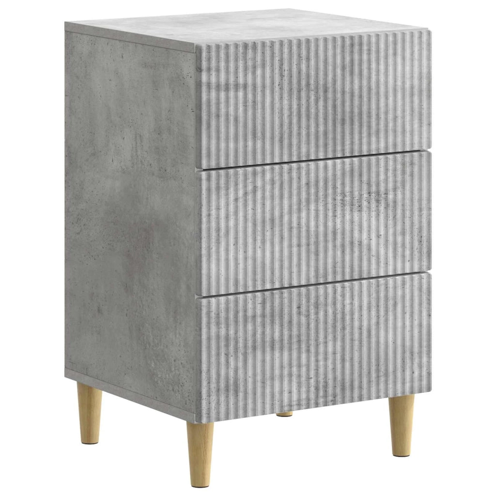 Armadio da Notte con cassetto Grigio Cemento 43 x 41 x 66,5 cm