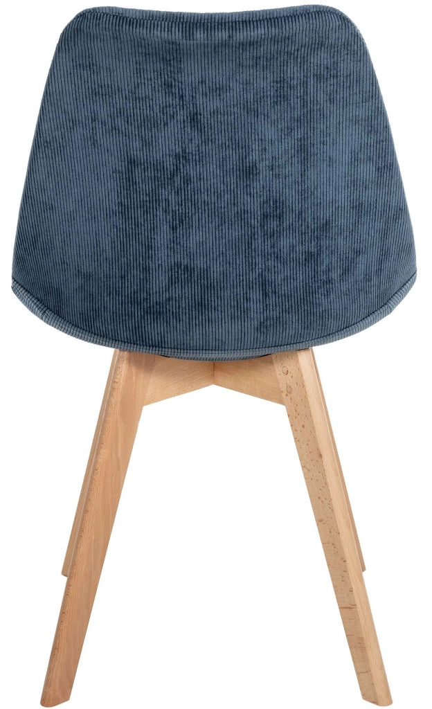 Sedia Pranzo Linares blu scuro,Cordone