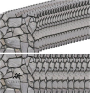 Pannelli per Parete 3D a Look di Pietra - Adesivi Auto - Pavimento in PVC Idrorepellente - Pacchetto da 30 - Camere da Ufficio e Esterno Grigio.
