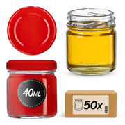 KADAX 50x Barattolo 40ml + Tappo Fi43 per Miele Spezie