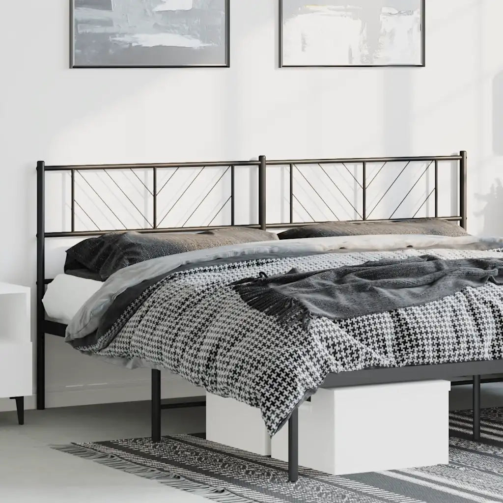 Testiera | Testata di Ricambio in Metallo Nero 193 cm