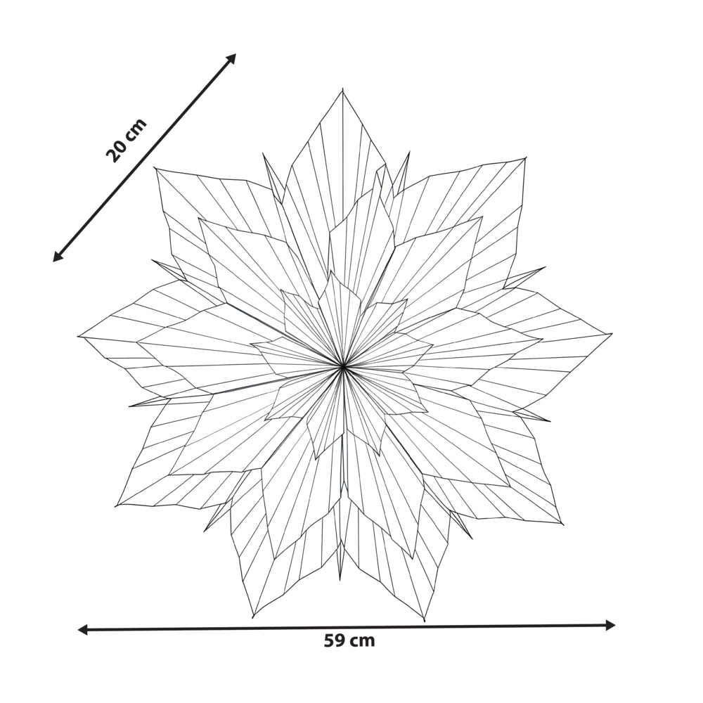 Decorazione da appendere Stella Rosa Paralume di carta Decorazione natalizia a forma di stella