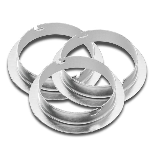 Walimex Set di 3 adattatori softbox per flash Elinchrom Adattatore a baionetta con Ø 15,2 cm per softbox Octagons e Striplights