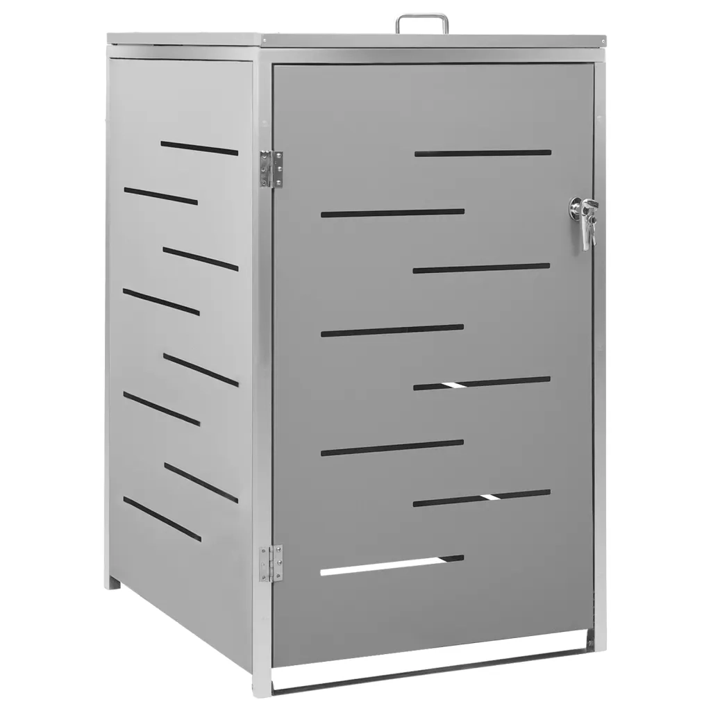 Copribidone per Spazzatura Singolo 69x77,5x112,5cm Acciaio Inox 149558