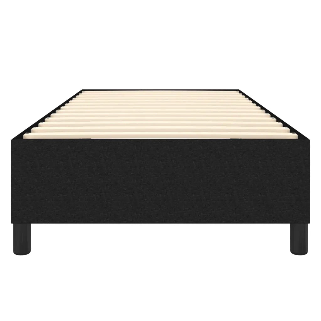 Struttura Letto a Rete a Molle-Giroletto Nero 90x190 cm in Tessuto 109608