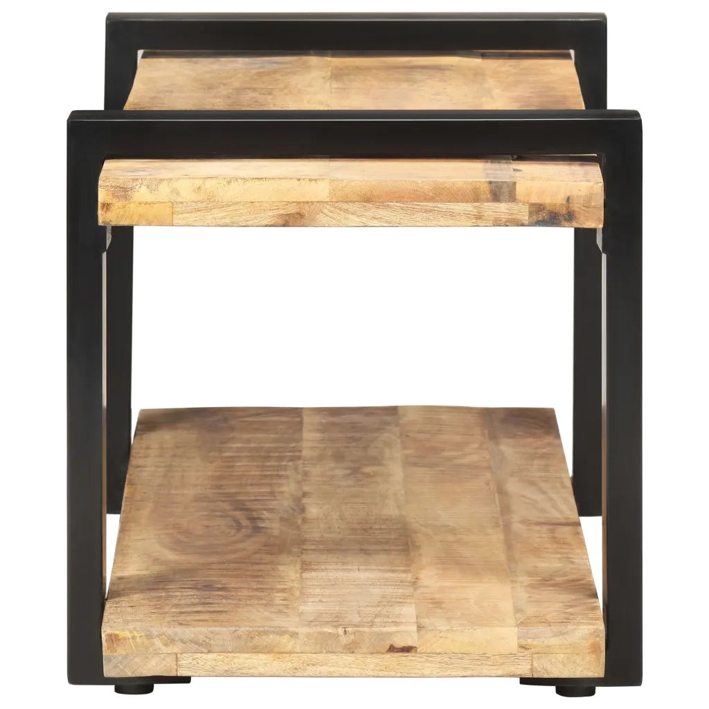 Mobile Porta TV-Mobile per TV-Credenza TV 90x40x40 cm in Legno di Mango Grezzo