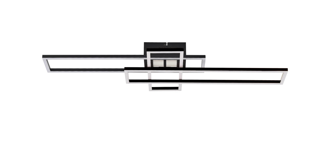 Plafoniera geometrica moderna nera LED 55W Zuma Line