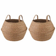 Vaso da fiori con manici 2 pcs Naturale Ø 32 x 32 cm 42012257