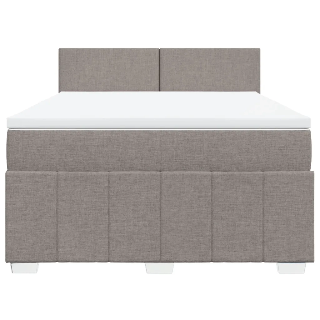 Giroletto a Molle con Materasso Tortora 140x190 cm in Tessuto 3289360