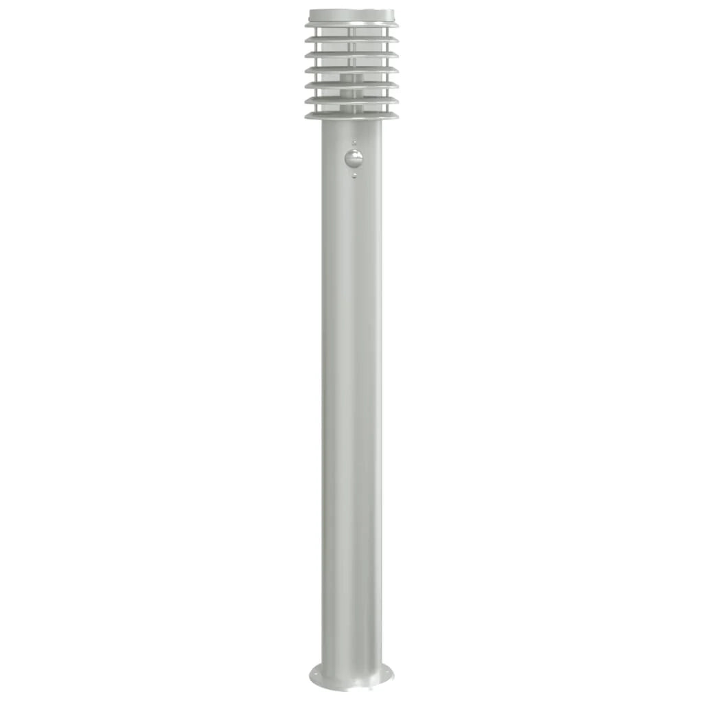 Lampada da terra per esterni con sensore acciaio inox argento Argento 02_0042525