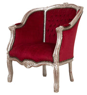 Biscottini Poltrona stile francese Luigi XVI in legno massello di faggio XVI, faggio,
