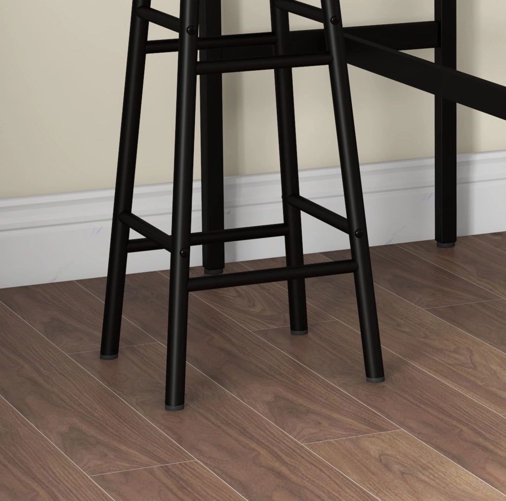 Set tavolo bar con 2 sgabelli in MDF marrone, 105 x 40 x 90 cm