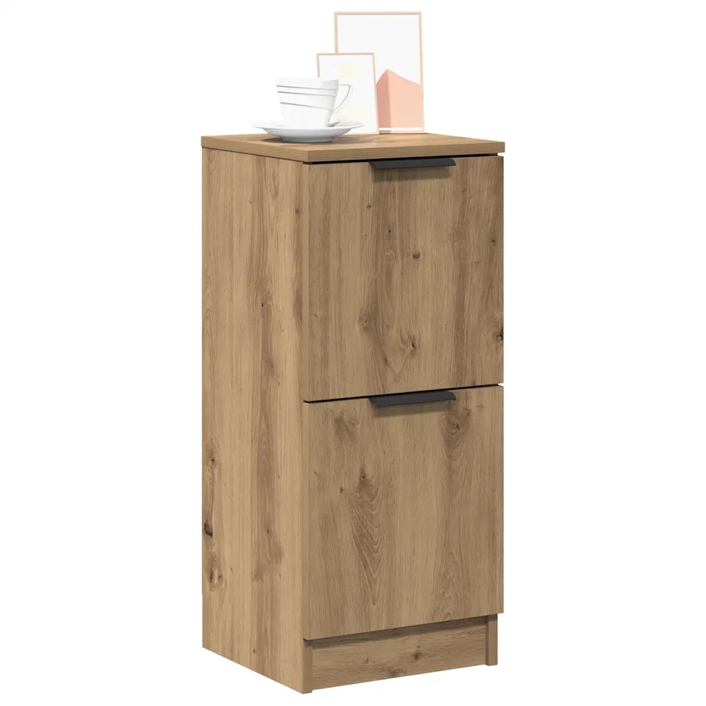Credenze 2 pz Rovere Artigianale 30x30x70 cm Legno Multistrato 856962