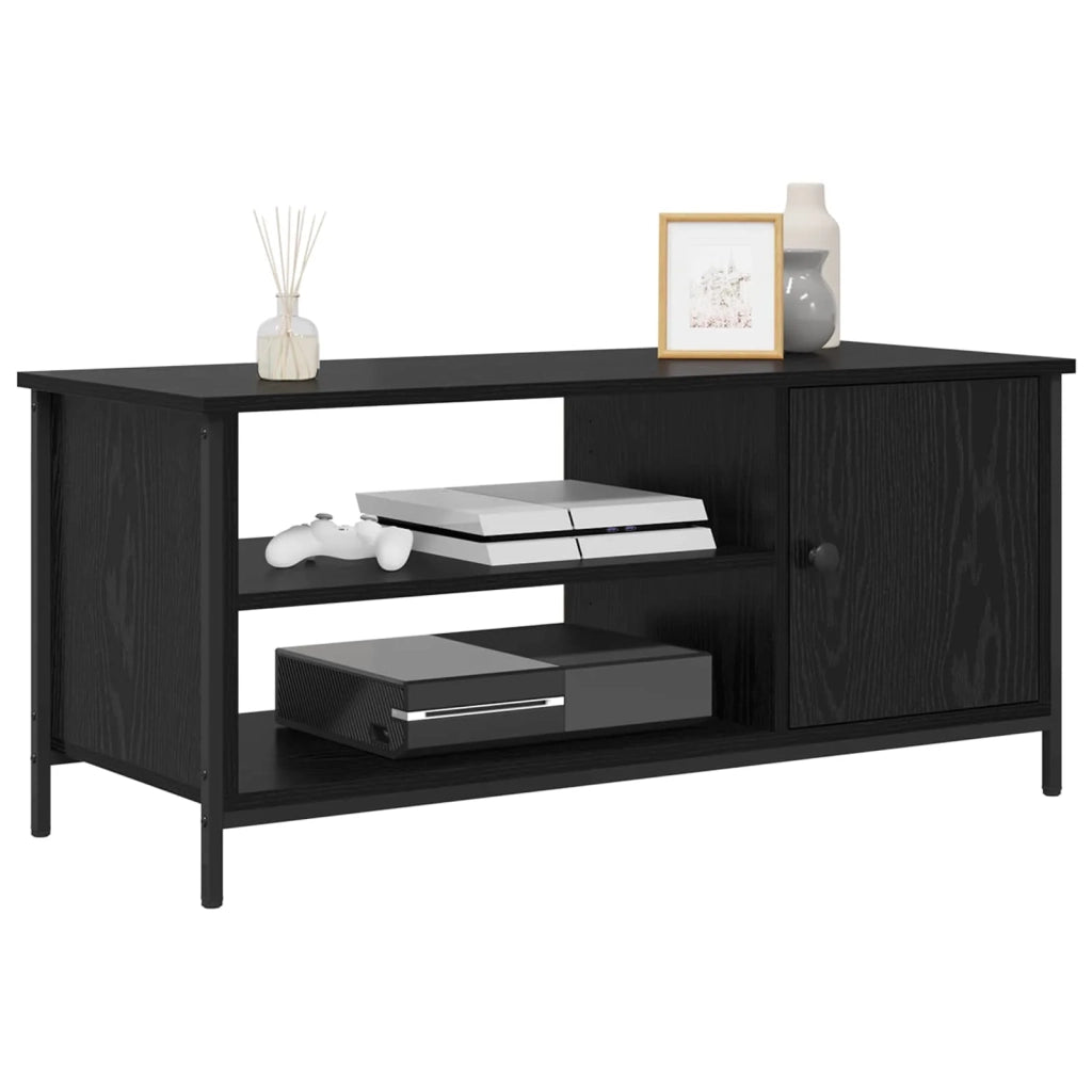 Mobile TV Rovere Nero 100 x 40 x 45 cm Legno multistrato 879479
