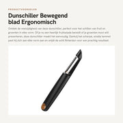 Manicotto per frutta e verdura - Dispositivo a movimento manuale - Design ergonomico - 18 cm - Nero/Arancione
