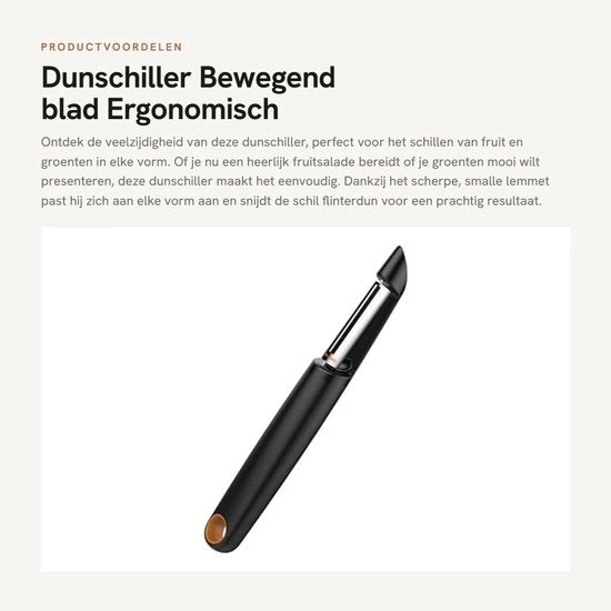 Manicotto per frutta e verdura - Dispositivo a movimento manuale - Design ergonomico - 18 cm - Nero/Arancione