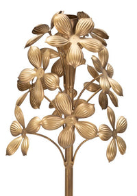 Porta Candele Flowy 17x118x17 cm in Ferro Oro
