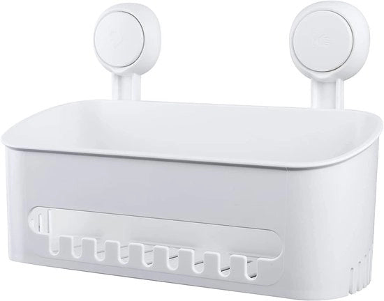 Plank di doccia senza foratura Plank di doccia autofissante Plank di doccia riciclabile Pannello di supporto per doccia Fatto di plastica, per bagno, cucina, soggiorno Bianco, 30,5 x 12 x 12,7 cm