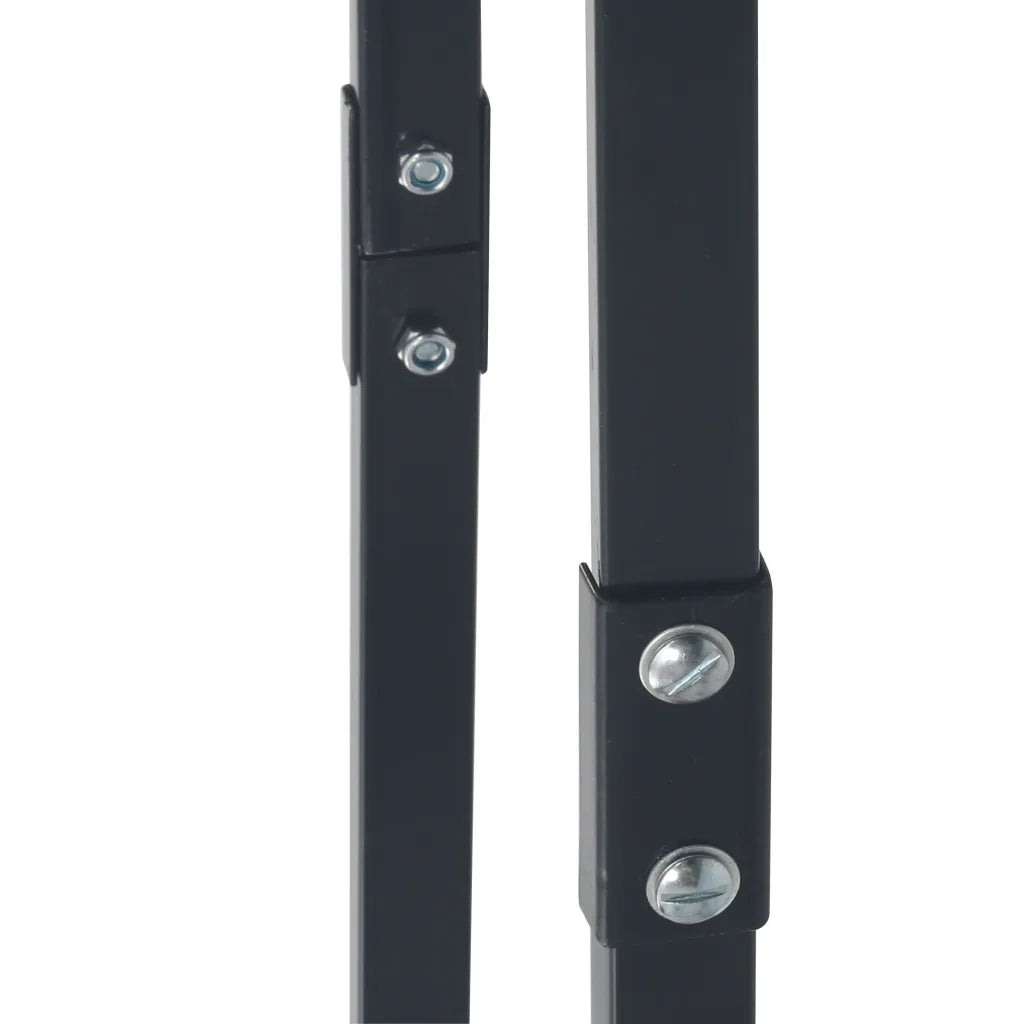 Rastrelliera per Legna da Ardere Nera 100x25x100 cm in Acciaio cod mxl 6347