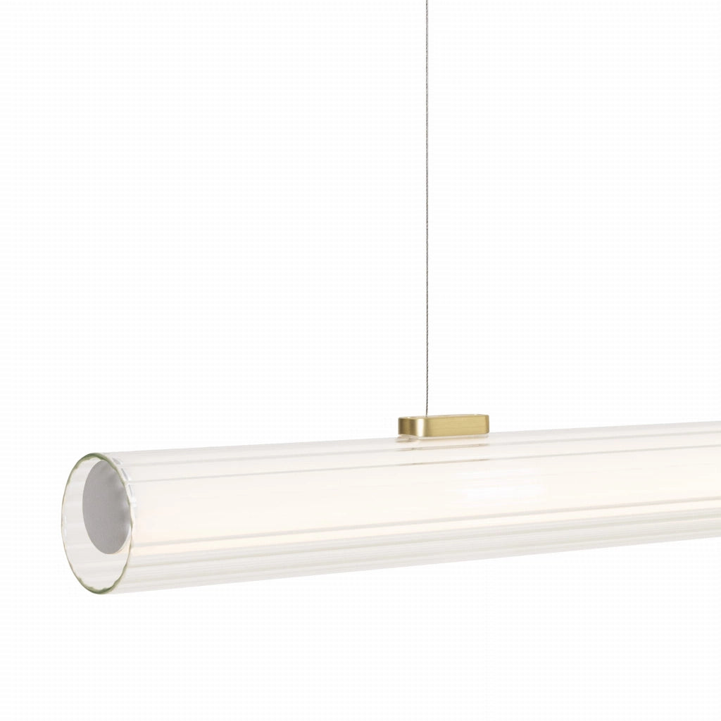 Lampada a sospensione moderna oro tubo vetro LED 18W