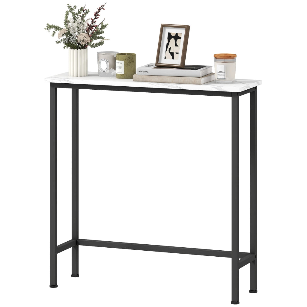 Tavolino consolle per ingresso con gambe regolabili ¨C zephmum ¨C Nero 75x24x76 cm