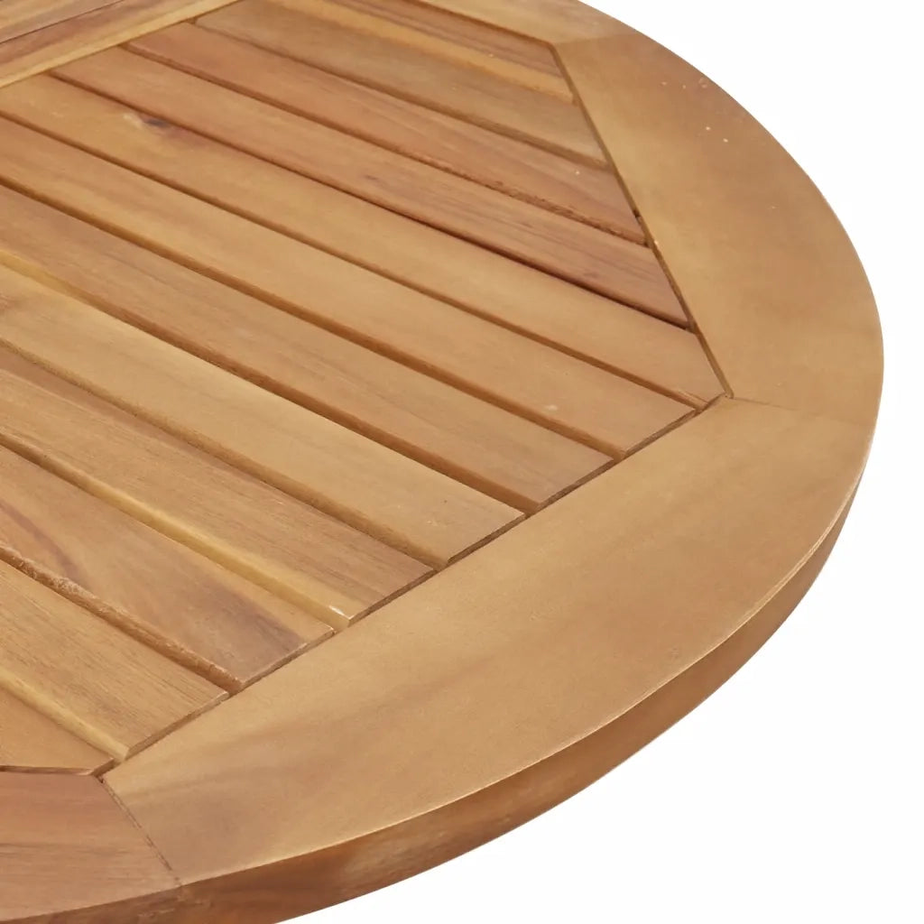 vidaXL Tavolo da Giardino Rotondo Ø110x75cm in Legno Massello Acacia