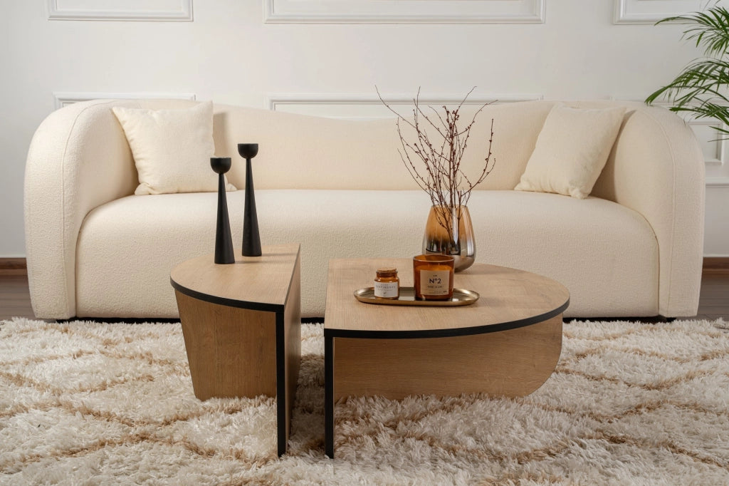 Tavolino in legno "Orion" 90 x 60 x 30 cm - Rovere miele