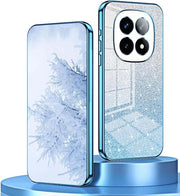Ultradurabile custodia shock-resistente per Xiaomi Redmi Note 14 Pro 5G, anti-schizzo con bordo galvanizzato in blu