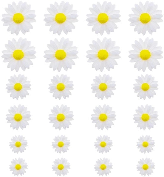 Decorazioni per Specchi - Fiori Artificiali - Accessori per Capelli - Diverse Dimensioni - Sicurezza e Durata - 50 Pezzi