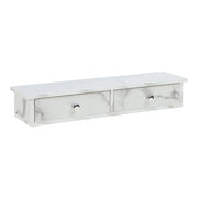 Scaffale dal design senza tempo per soggiorno/camera da letto mobiletto portaoggetti da parete 10 x 60 x 15 cm bianco 03_0011245