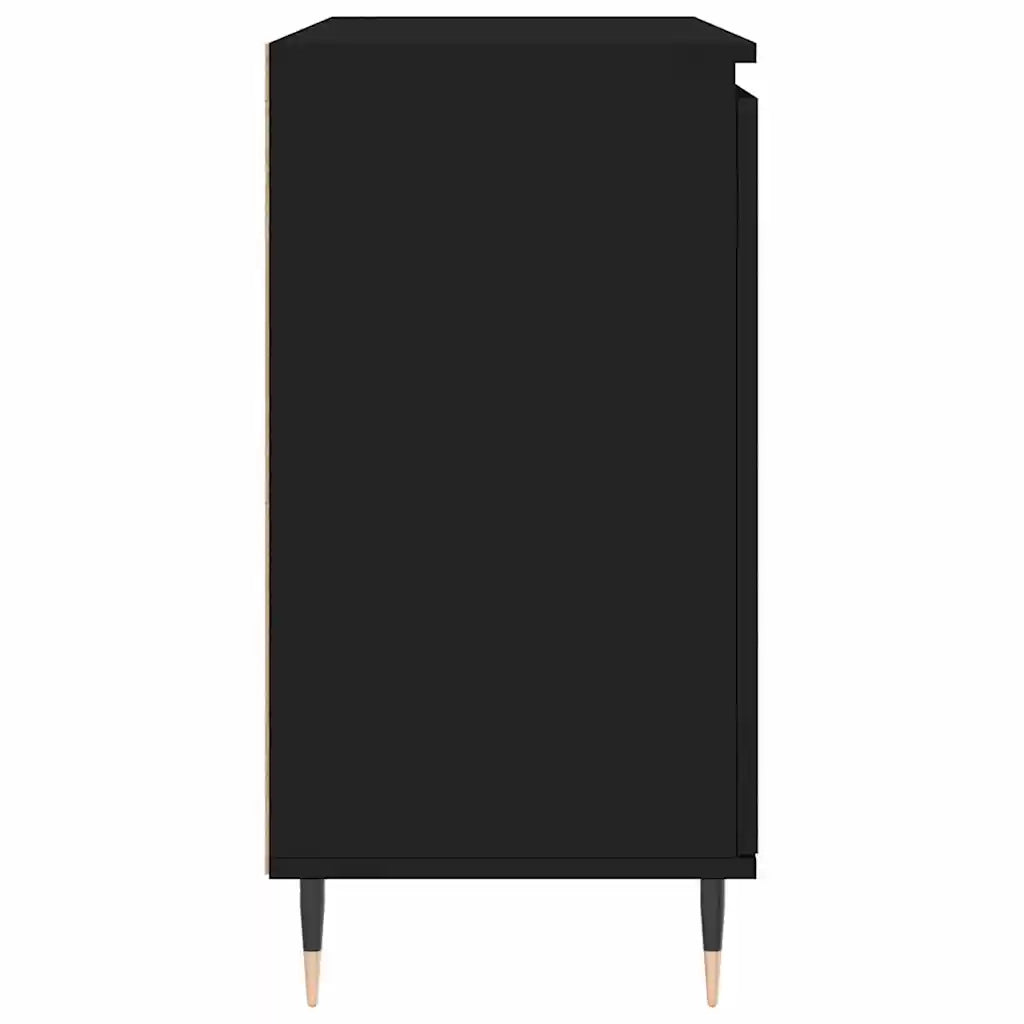 Credenza Nera 101,5x35x70 cm in Legno Multistrato 827197
