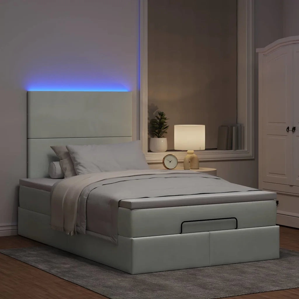 Struttura Letto Pouf con Materassi 120x200 cm Velluto 3314240