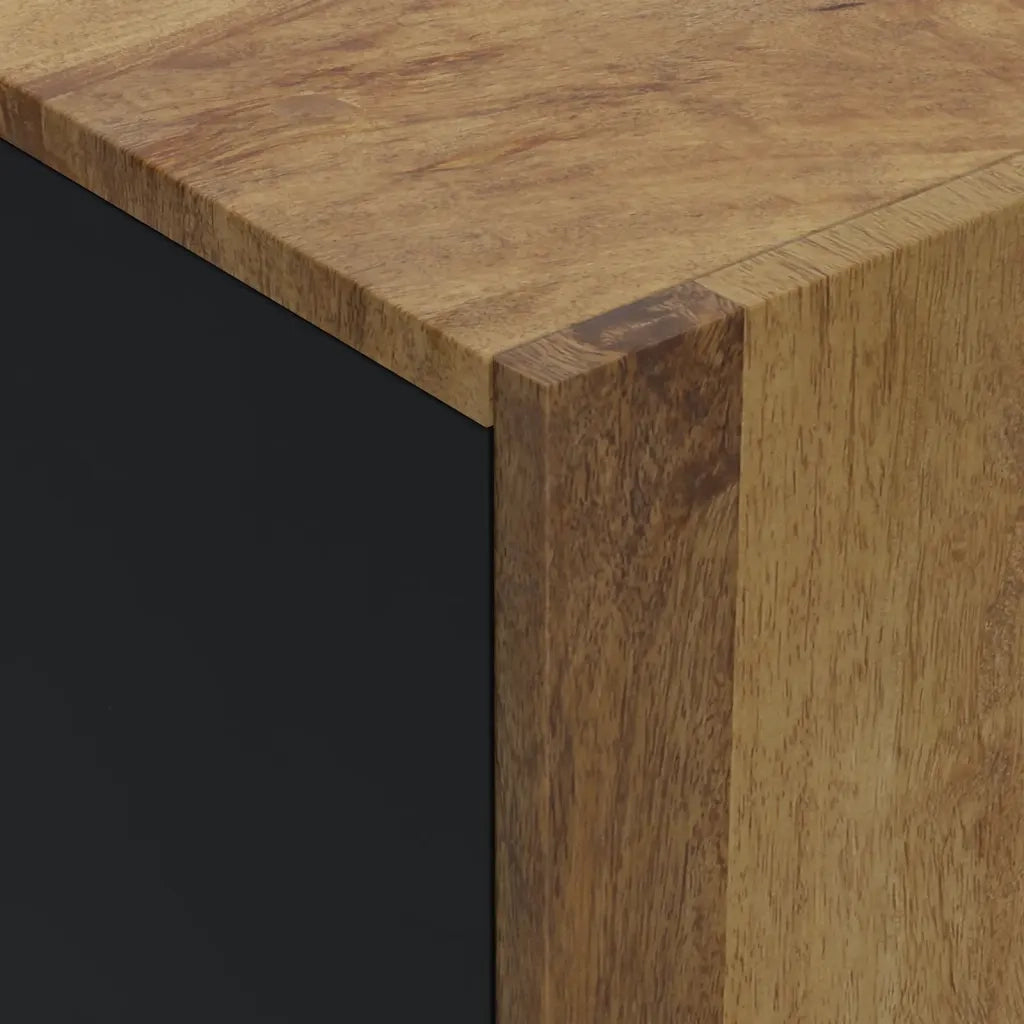 Credenza con 4 Ante-Buffet-Armadio da cucina 60x33x75 cm in Legno Massello di Mango