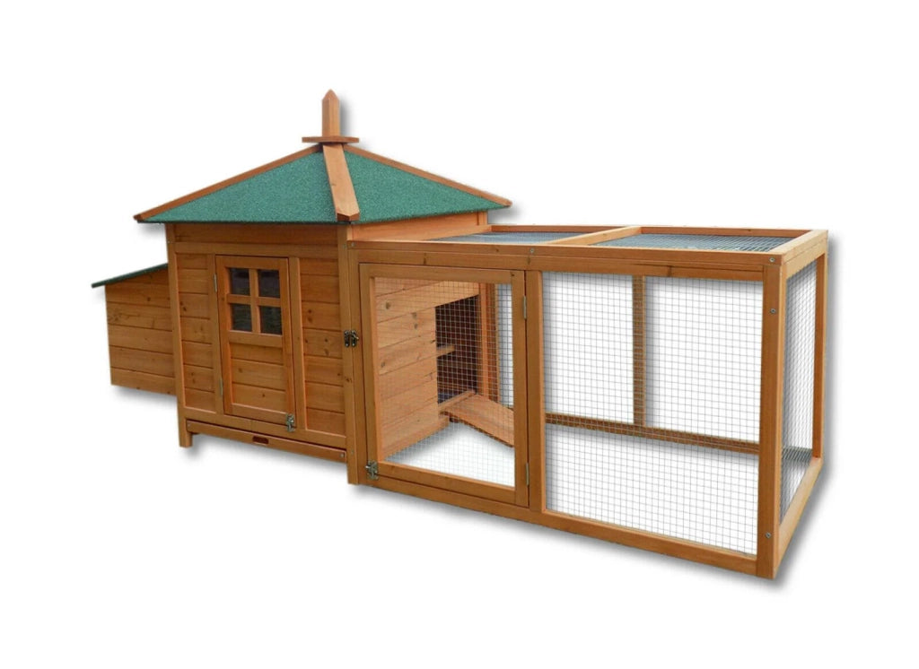 Conigliera pollaio casa per conigli o altro recinto per piccoli animali 165 cm legno marrone 16_0000584
