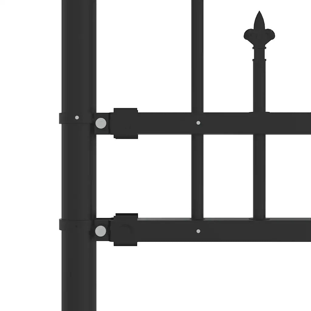 Recinzione da Giardino Kampen con Punta a Lancia Nera 240x125 cm in Acciaio 151086