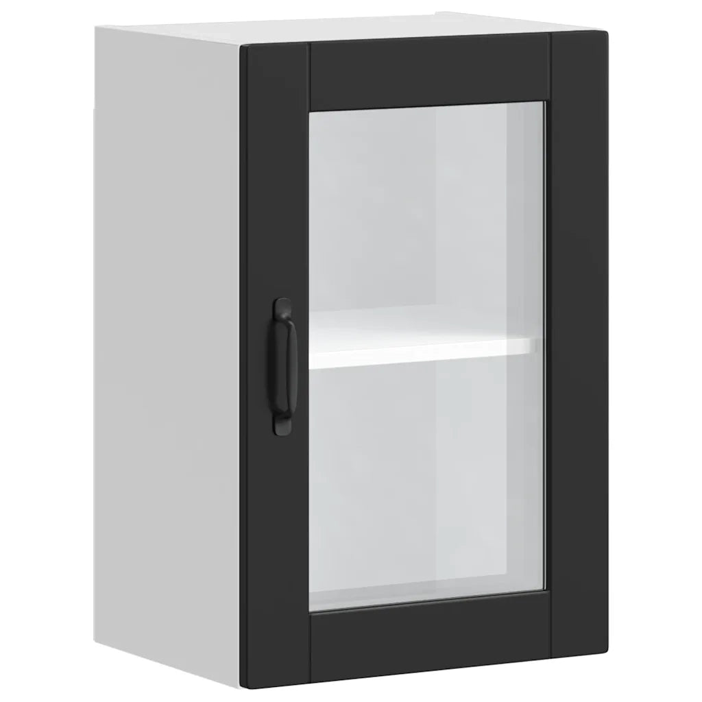 Pensile da Cucina con Porta in Vetro Porto Nero 854008