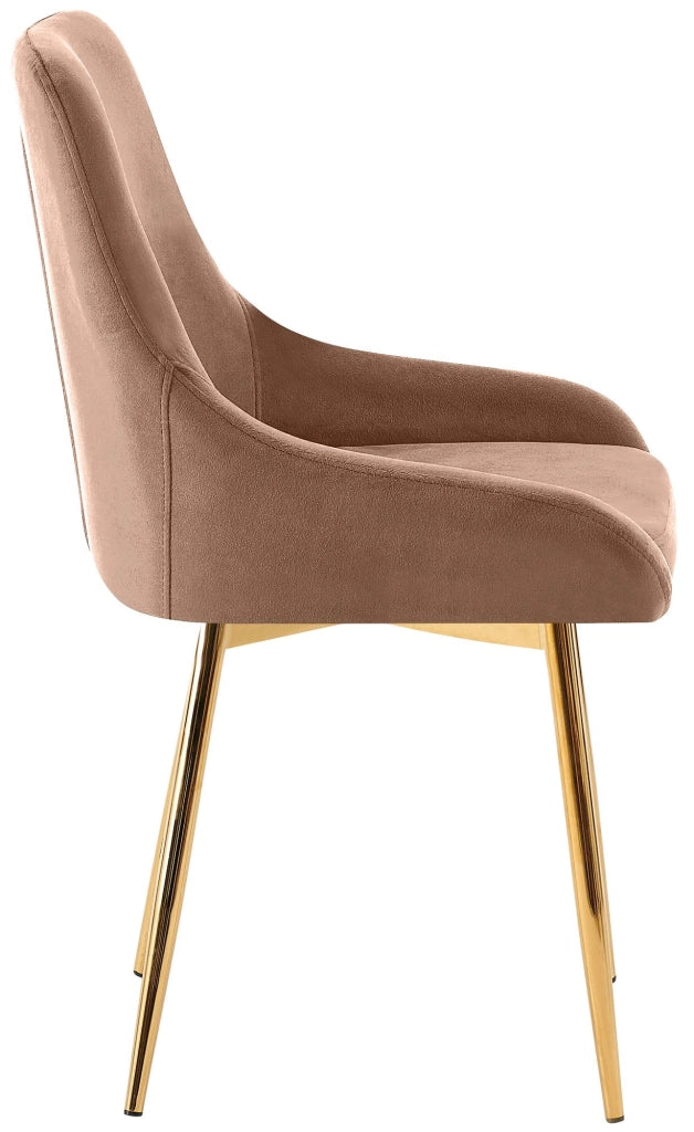 Set di 2 sedie da pranzo Elmira velluto oro 5