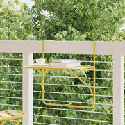Tavolo da Balcone Oro 60x40 cm in Acciaio cod mxl 34386