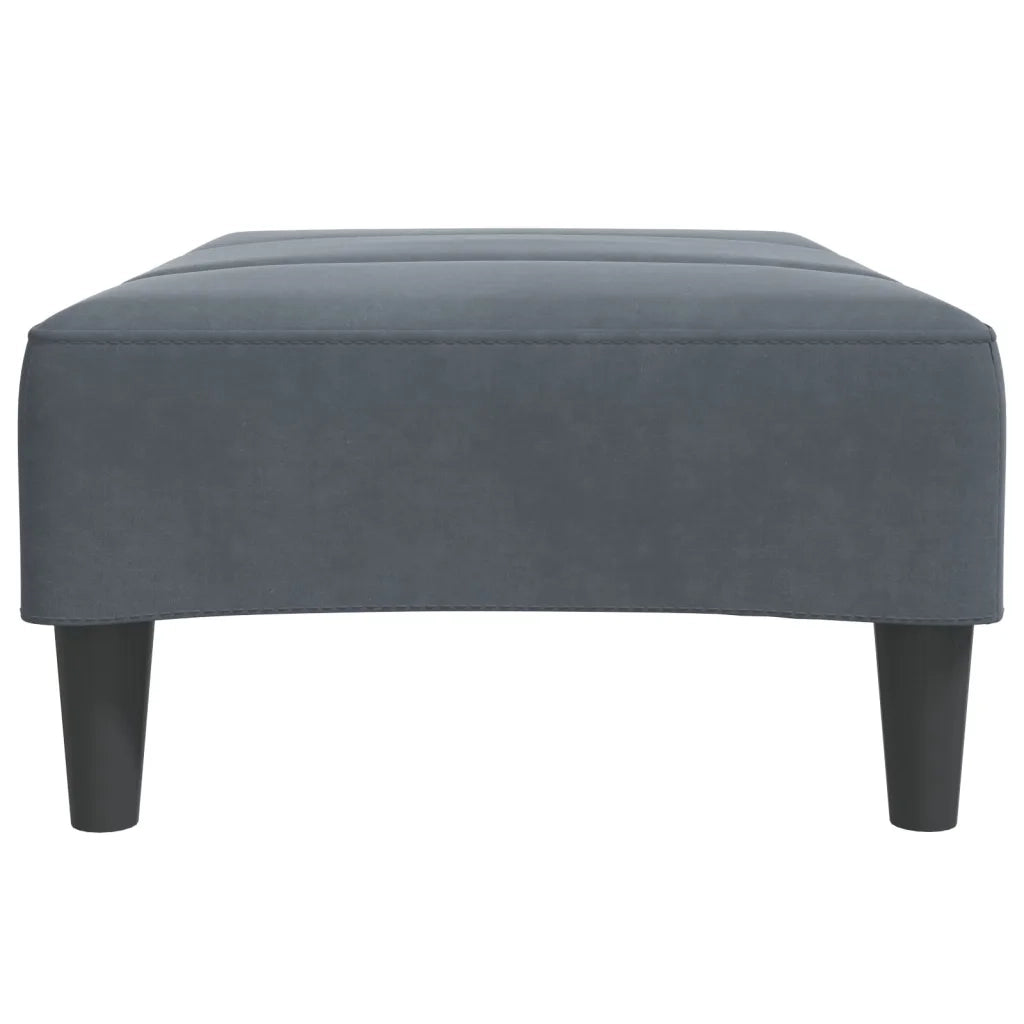Poggiapiedi Grigio Scuro 77x55x31 cm in Velluto