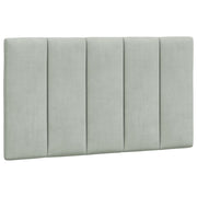 Cuscino Testiera Hanko Grigio Chiaro 90 cm in Velluto CFW6634825