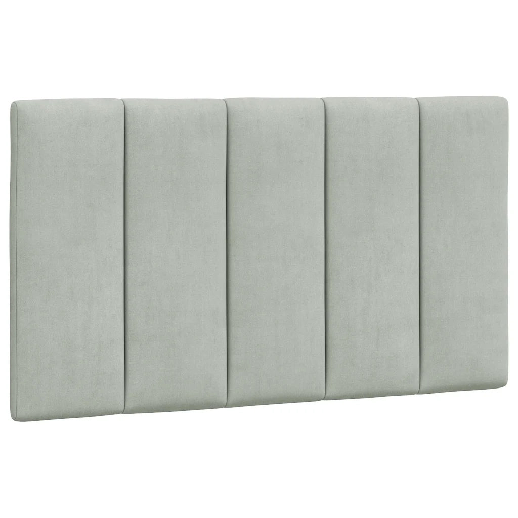 Cuscino Testiera Hanko Grigio Chiaro 90 cm in Velluto CFW6634825