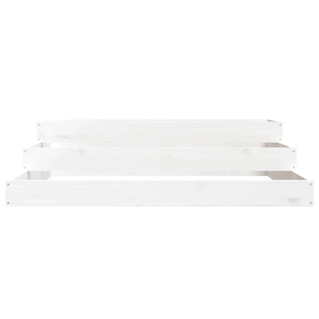 Fioriera rialzata per piante e fiori terrazza giardino 107 x 107 x 27 cm legno massello di pino bianco 02_0037294