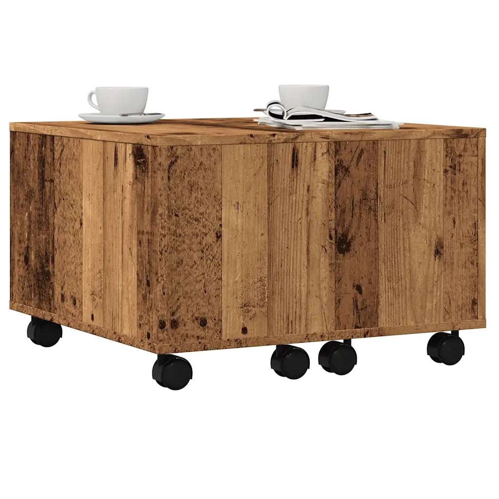 Tavolino da Salotto Legno Antico 60x60x38 cm Legno Multistrato