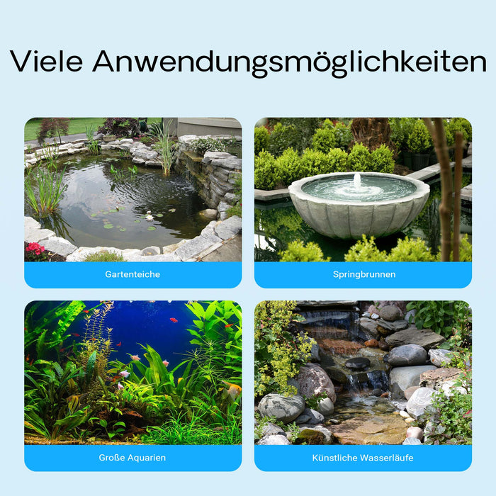 CTF-1000B SuperECO Pompa laghetto e ruscello 10000l/h 80W per circolazione acqua