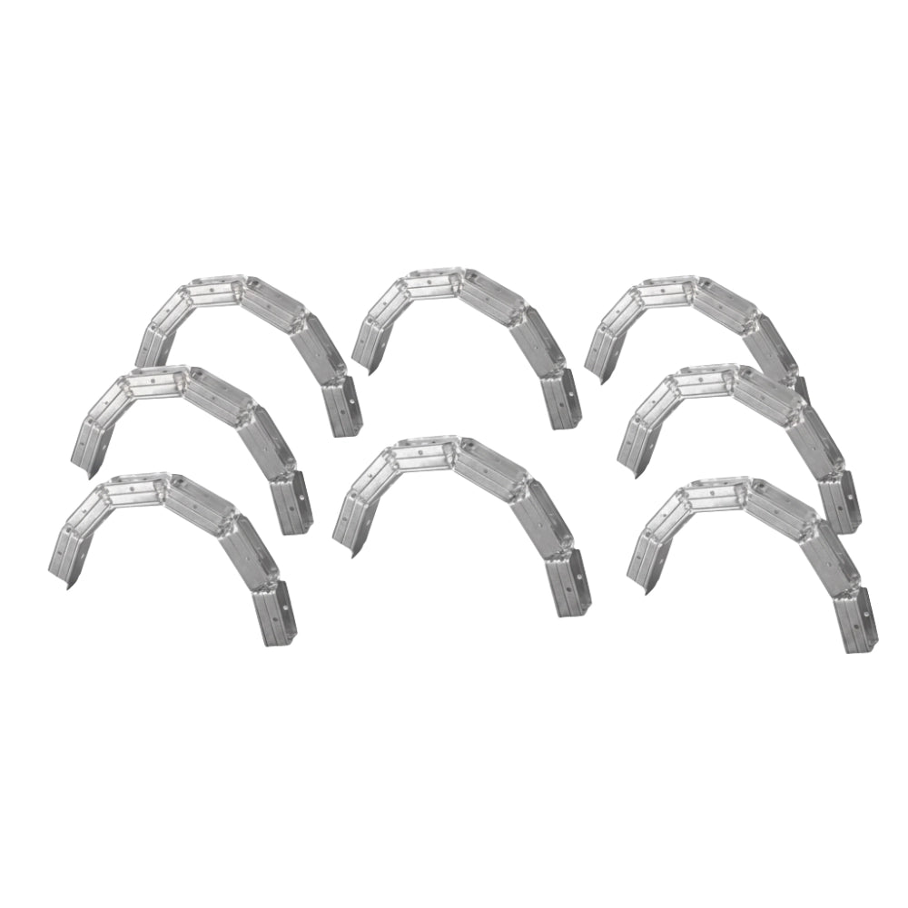 Set guide profilo in lamiera zincata per strutture curve e design innovativo *** pezzi 8, misure 30 x 75 x 30 mm, con...