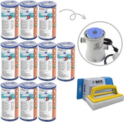 Filtro Type I per pompa a filtro 58381 - 10 pezzi & Spazzola per scrub