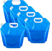 5 Sacchi di Contenimento Acqua Opvouibili 5L - Imprigionanti Liquidi, Resistente al Congelamento & BPA-vrij per Campeggio, Escursionismo e Scorte d'Emergenza