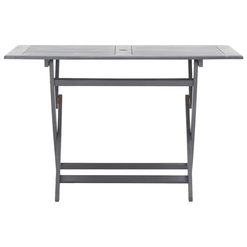 Set da Pranzo per Giardino 5 pz Legno Massello di Acacia Grigio 278921